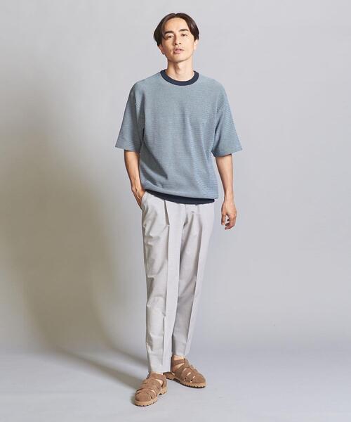 BEAUTY&YOUTH UNITED ARROWS(ビューティーアンドユースユナイテッドアローズ)の「ハイゲージ ドロップ パターン クルーネック ニット(ニット/セーター・メンズ・ベージュ/ネイビー/ナチュラル・S/M/XL/L)」の9枚目の写真