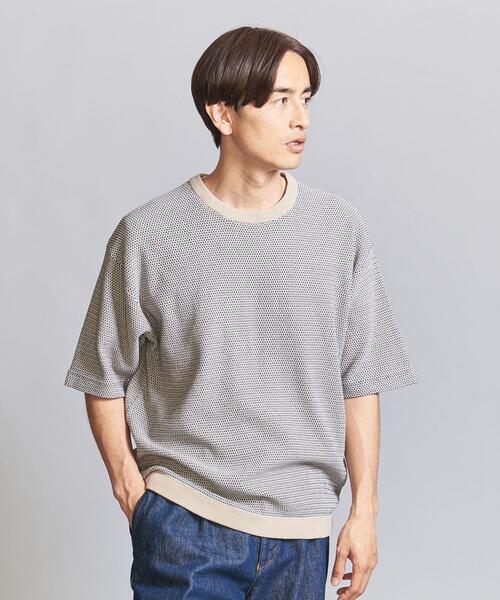 BEAUTY&YOUTH UNITED ARROWS(ビューティーアンドユースユナイテッドアローズ)の「ハイゲージ ドロップ パターン クルーネック ニット(ニット/セーター・メンズ・ベージュ/ネイビー/ナチュラル・S/M/XL/L)」の10枚目の写真