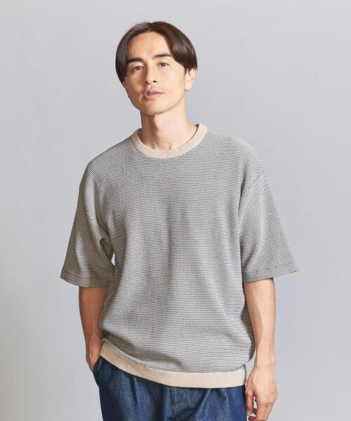 BEAUTY&YOUTH UNITED ARROWS(ビューティーアンドユースユナイテッドアローズ)の「ハイゲージ ドロップ パターン クルーネック ニット(ニット/セーター・メンズ・ベージュ/ネイビー/ナチュラル・S/M/XL/L)」の11枚目の写真