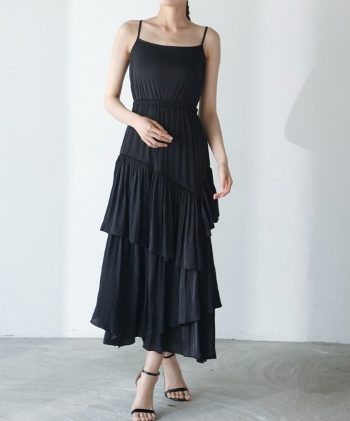 M.deux(エムドゥ)の「【ティアードコンビワンピース】(ワンピース・レディース・ブラック・MEDIUM)」の10枚目の写真