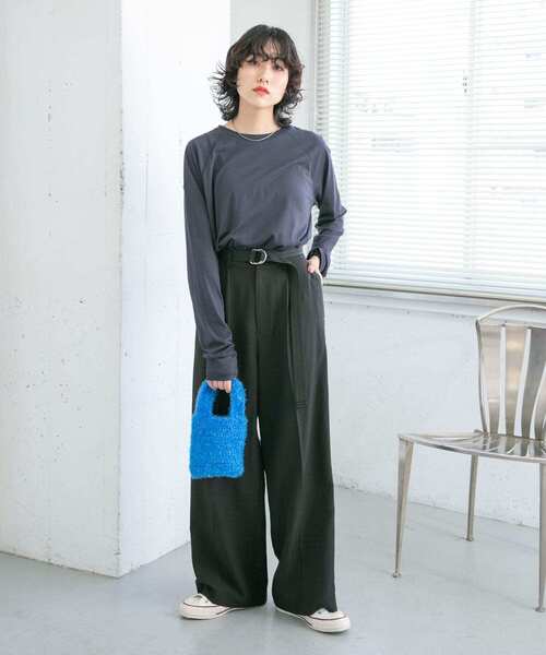 KBF(ケイビーエフ)の「ラグランステッチロンTEE(Tシャツ/カットソー・レディース・グリーン系その他/オフホワイト/ネイビー・ONE)」の14枚目の写真