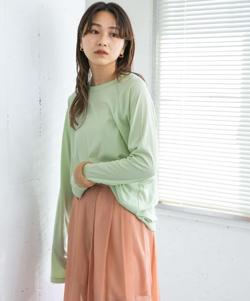 KBF(ケイビーエフ)の「ラグランステッチロンTEE(Tシャツ/カットソー・レディース・グリーン系その他/オフホワイト/ネイビー・ONE)」の19枚目の写真