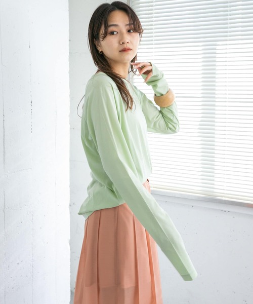KBF(ケイビーエフ)の「ラグランステッチロンTEE(Tシャツ/カットソー・レディース・グリーン系その他/オフホワイト/ネイビー・ONE)」の22枚目の写真