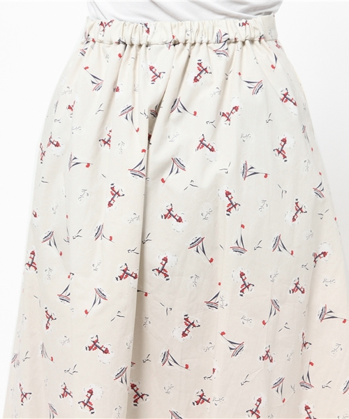 BEAMS LIGHTS Women's（ビームスライツ ウィメンズ）の「BEAMS LIGHTS / マリン柄 ギャザースカート（スカート・レディース・オフホワイト/ネイビー・36/38）」の9枚目の写真