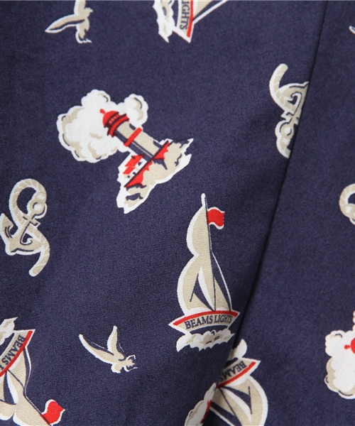 BEAMS LIGHTS Women's（ビームスライツ ウィメンズ）の「BEAMS LIGHTS / マリン柄 ギャザースカート（スカート・レディース・オフホワイト/ネイビー・36/38）」の8枚目の写真