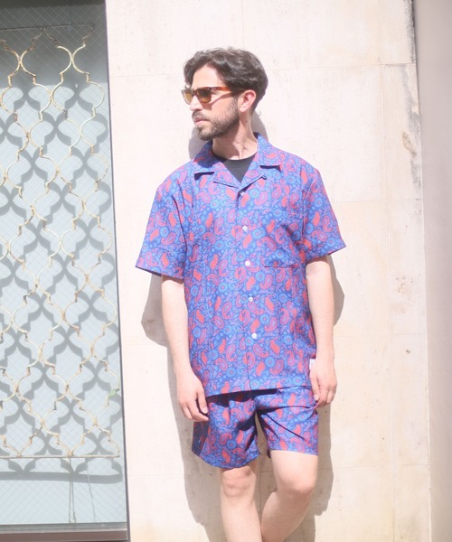 ALWAYS GOOD TIME（オルウェイズグッドタイム）の「【BAEXFATE】アイスクールサテンスイッチングショートスリーブシャツ（シャツ/ブラウス・メンズ・ブラック/ホワイト/ブルー系その他/ホワイト系その他・M/L）」の22枚目の写真