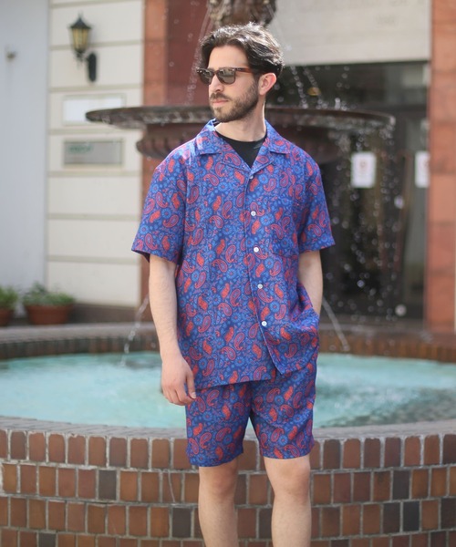 ALWAYS GOOD TIME（オルウェイズグッドタイム）の「【BAEXFATE】アイスクールサテンスイッチングショートスリーブシャツ（シャツ/ブラウス・メンズ・ブラック/ホワイト/ブルー系その他/ホワイト系その他・M/L）」の18枚目の写真