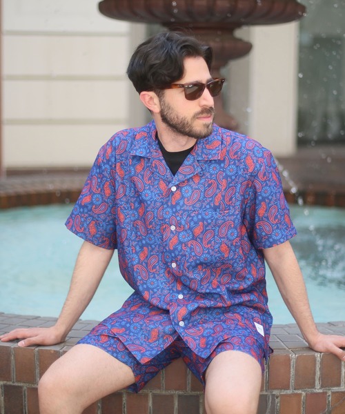 ALWAYS GOOD TIME（オルウェイズグッドタイム）の「【BAEXFATE】アイスクールサテンスイッチングショートスリーブシャツ（シャツ/ブラウス・メンズ・ブラック/ホワイト/ブルー系その他/ホワイト系その他・M/L）」の19枚目の写真