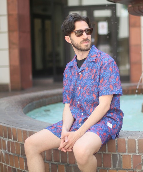 ALWAYS GOOD TIME（オルウェイズグッドタイム）の「【BAEXFATE】アイスクールサテンスイッチングショートスリーブシャツ（シャツ/ブラウス・メンズ・ブラック/ホワイト/ブルー系その他/ホワイト系その他・M/L）」の20枚目の写真