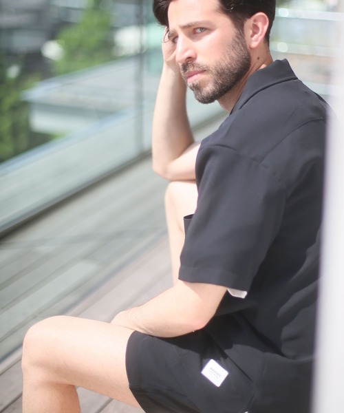 ALWAYS GOOD TIME（オルウェイズグッドタイム）の「【BAEXFATE】アイスクールサテンスイッチングショートスリーブシャツ（シャツ/ブラウス・メンズ・ブラック/ホワイト/ブルー系その他/ホワイト系その他・M/L）」の14枚目の写真