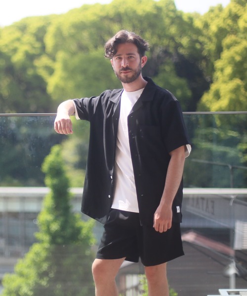 ALWAYS GOOD TIME（オルウェイズグッドタイム）の「【BAEXFATE】アイスクールサテンスイッチングショートスリーブシャツ（シャツ/ブラウス・メンズ・ブラック/ホワイト/ブルー系その他/ホワイト系その他・M/L）」の15枚目の写真