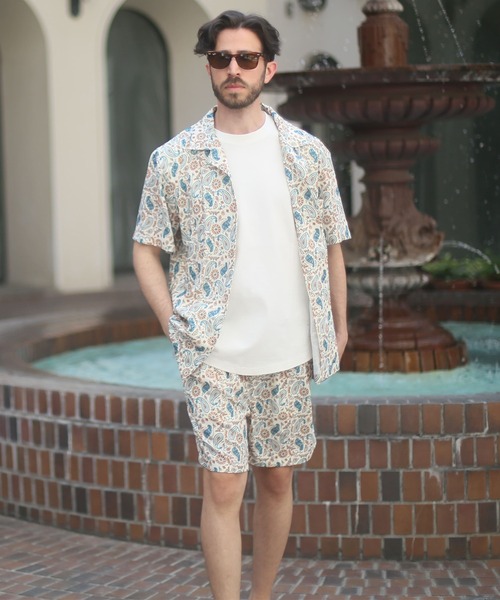 ALWAYS GOOD TIME（オルウェイズグッドタイム）の「【BAEXFATE】アイスクールサテンスイッチングショートスリーブシャツ（シャツ/ブラウス・メンズ・ブラック/ホワイト/ブルー系その他/ホワイト系その他・M/L）」の11枚目の写真