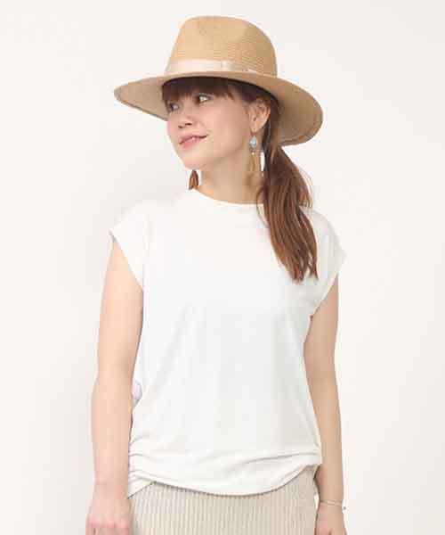 mystic(ミスティック)の「ノースリーブP/O(Tシャツ/カットソー・レディース・オフホワイト/ホワイト系その他/ブラック/グレー/ブラック系その他・フリ-)」の2枚目の写真