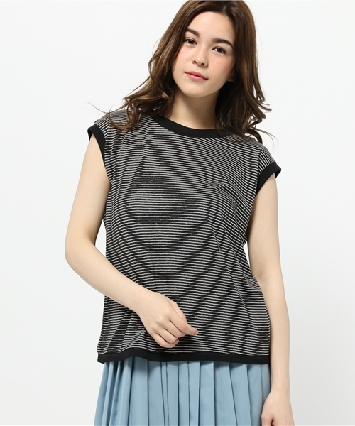 mystic(ミスティック)の「ノースリーブP/O(Tシャツ/カットソー・レディース・オフホワイト/ホワイト系その他/ブラック/グレー/ブラック系その他・フリ-)」の5枚目の写真