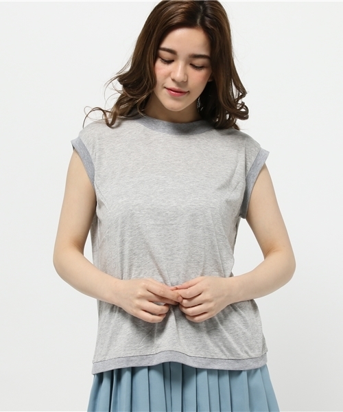 mystic(ミスティック)の「ノースリーブP/O(Tシャツ/カットソー・レディース・オフホワイト/ホワイト系その他/ブラック/グレー/ブラック系その他・フリ-)」の1枚目の写真