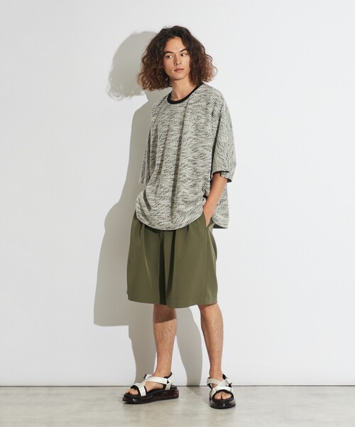 tk.TAKEO KIKUCHI（ティーケータケオキクチ）の「◆ヴィールマテリアルショートパンツ（その他パンツ・メンズ・ブラック/ダークグリーン・03/02）」の20枚目の写真