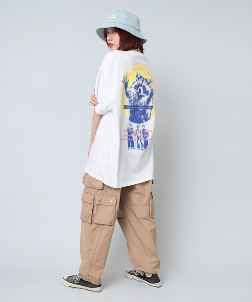 RNA(アールエヌエー)の「M2126 RNAアライグマプリントT(Tシャツ/カットソー・レディース・ホワイト/ネイビー/ホワイト×ネイビー・MEDIUM)」の19枚目の写真