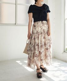 MAJESTIC LEGON | エアリーティアードスカート(スカート)
