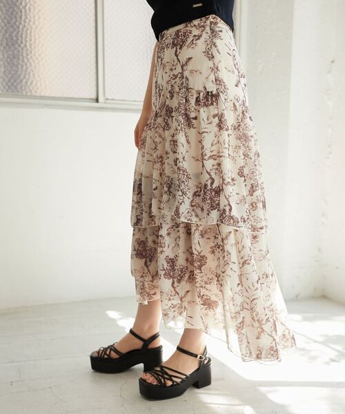 MAJESTIC LEGON(マジェスティックレゴン)の「エアリーティアードスカート(スカート・レディース・ブラウン系その他2/グレー系その他・SMALL/MEDIUM)」の19枚目の写真