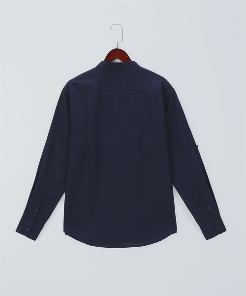 Cloudstyle(クラウドスタイル)の「【Cloudstyle】リネン コットン バンドカラーシャツ(シャツ/ブラウス・メンズ・ホワイト/ライトブルー/ベージュ/ブラック/ネイビー・X-LARGE/LARGE/MEDIUM/XX-LARGE)」の11枚目の写真