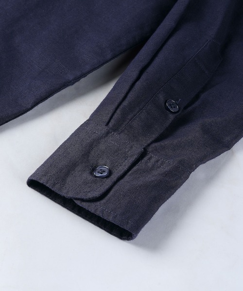 Cloudstyle(クラウドスタイル)の「【Cloudstyle】リネン コットン バンドカラーシャツ(シャツ/ブラウス・メンズ・ホワイト/ライトブルー/ベージュ/ブラック/ネイビー・X-LARGE/LARGE/MEDIUM/XX-LARGE)」の14枚目の写真