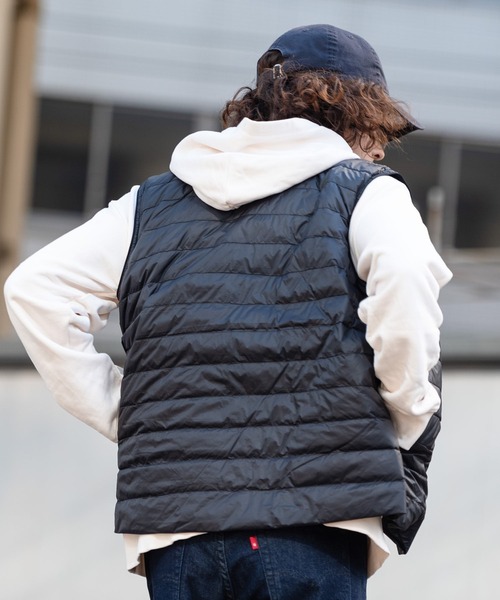 OUTDOOR PRODUCTS（アウトドアプロダクツ）の「【OUTDOOR PRODUCTS/アウトドアプロダクツ】インナーダウンベスト　洗濯可能　撥水　抗菌　防臭　静電防止　防風　透湿機能　パッカブル仕様（ダウンベスト・メンズ・チャコールグレー/ブラック・X-LARGE/LARGE/MEDIUM）」の14枚目の写真