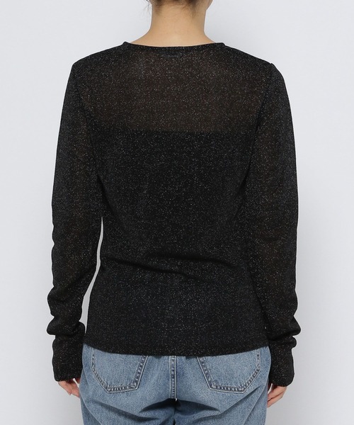 LOWRYS FARM（ローリーズファーム）の「ラメクルーロングスリーブ　971129（Tシャツ/カットソー・レディース・ブラック/アイボリー/グレー/ブルー/ホワイト系その他/シルバー・FREE）」の13枚目の写真