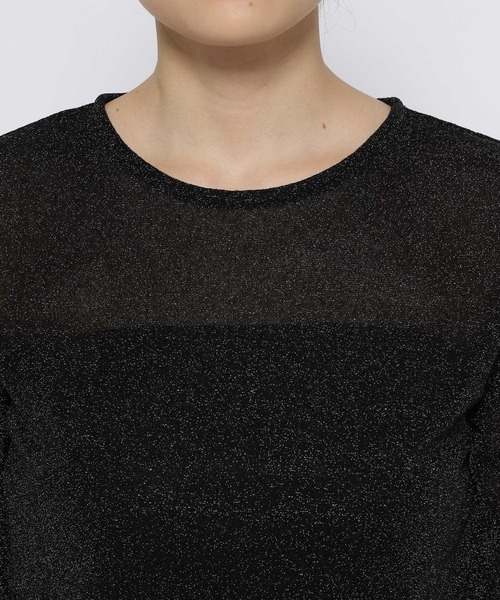 LOWRYS FARM（ローリーズファーム）の「ラメクルーロングスリーブ　971129（Tシャツ/カットソー・レディース・ブラック/アイボリー/グレー/ブルー/ホワイト系その他/シルバー・FREE）」の14枚目の写真