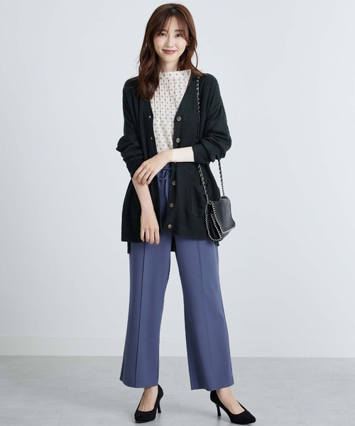 BELLUNA PLUS(ベルーナ)の「ふんわりカシミヤタッチニットカーディガン(カーディガン/ボレロ・レディース・コーラル/ブラック/ブルー/アイボリー・MEDIUM/X-LARGE/LARGE)」の15枚目の写真