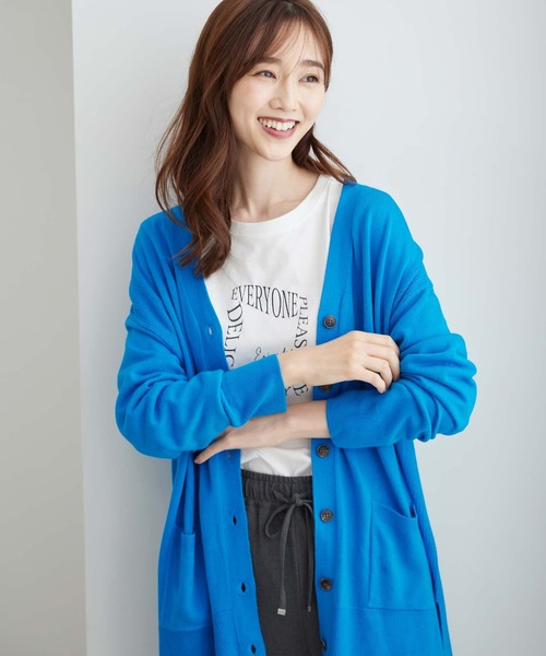 BELLUNA PLUS(ベルーナ)の「ふんわりカシミヤタッチニットカーディガン(カーディガン/ボレロ・レディース・コーラル/ブラック/ブルー/アイボリー・MEDIUM/X-LARGE/LARGE)」の10枚目の写真