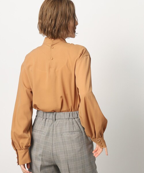 grove（グローブ）の「◆アレンジ自由自在！トレンドボウタイブラウス（シャツ/ブラウス・レディース・オフホワイト/ドット/キャメル・02/03/01/05/04）」の9枚目の写真