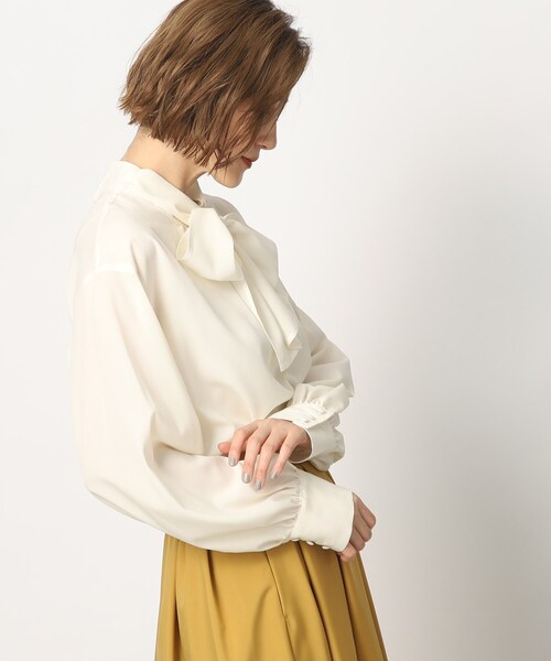 grove（グローブ）の「◆アレンジ自由自在！トレンドボウタイブラウス（シャツ/ブラウス・レディース・オフホワイト/ドット/キャメル・02/03/01/05/04）」の22枚目の写真