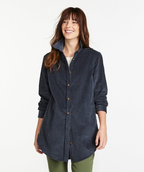 L.L.Bean（エルエルビーン）の「コンフォート・コーデュロイ・リラックス・チュニック 米国フィット・プチ（シャツ/ブラウス・レディース・ネイビー/キャメル・LARGE/MEDIUM/X-SMALL/SMALL）」の7枚目の写真