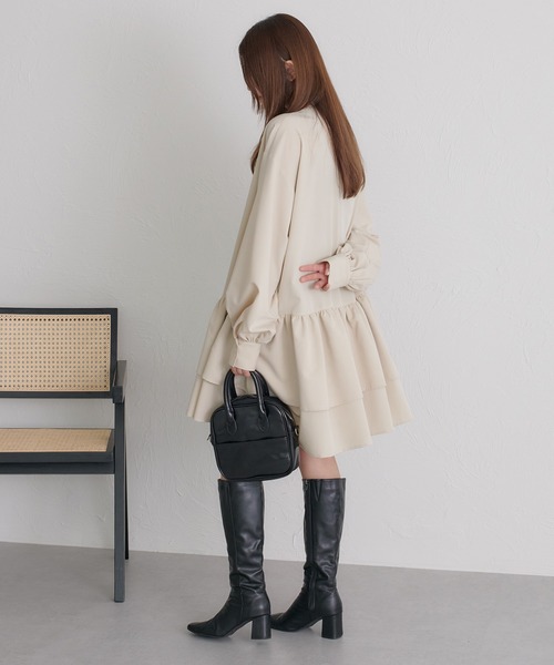 soie by apres jour mignon(ソワバイアプレジュールミニョン)の「【soie by apres jour mignon】ティアードイレヘムチュニック【ZOZOTOWN限定アイテム】(シャツ/ブラウス・レディース・ピンク/アイボリー/ブラック・SMALL/MEDIUM)」の9枚目の写真
