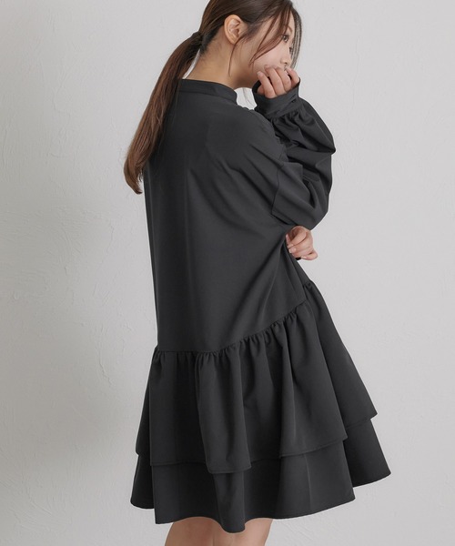 soie by apres jour mignon(ソワバイアプレジュールミニョン)の「【soie by apres jour mignon】ティアードイレヘムチュニック【ZOZOTOWN限定アイテム】(シャツ/ブラウス・レディース・ピンク/アイボリー/ブラック・SMALL/MEDIUM)」の12枚目の写真