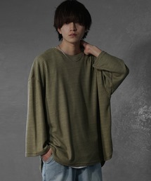 MinoriTY（マイノリティ）の「【MinoriTY】ワッフルラウンドオーバーサイズロンT 長袖Tシャツ カットソー メンズ 秋服 ルーズフィット ビッグシルエット（Tシャツ/カットソー・メンズ）」