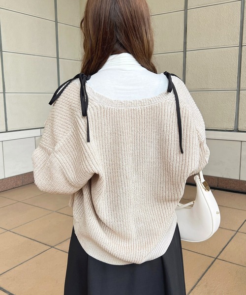 セール】キラキララメ入りスカラップV畔カーディガン【ZOZOTOWN限定