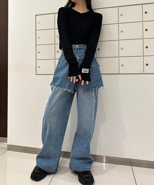 solleim（ソルレム）の「ハートロゴストレッチ長袖ロンT（Tシャツ/カットソー・レディース・グレー/ホワイト/ブラック/グレイッシュベージュ/ホワイト系/ベージュ系/グレー系/ブラック系・M/L）」の12枚目の写真