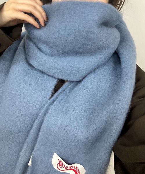 WHO'S WHO gallery(フーズフーギャラリー)の「【SLOPPY/スロッピー】カラーマフラー(マフラー・レディース・グリーン/グレー/ブルー/オレンジ/ブラック・FREE)」の7枚目の写真