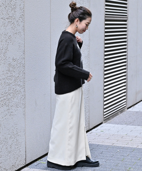 B.C STOCK（ベーセーストック）の「ウール混ロゴニットプルオーバー