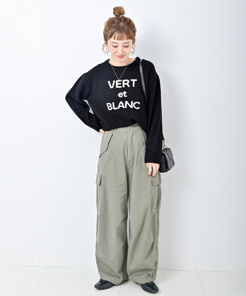 B.C STOCK（ベーセーストック）の「ウール混ロゴニットプルオーバー