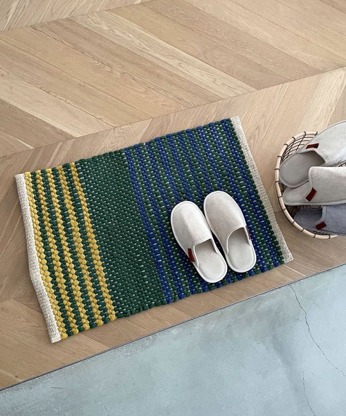 CANAL JEAN(キャナルジーン)の「DULTON COTTON CHINDI MAT コットンチンディマット/RN-0529-75(ラグ/マット・レディース・グリーン/テラコッタ・ONE SIZE)」の1枚目の写真