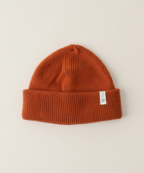 ANGLAN（アングラン）の「【ANGLAN / アングラン】Label Essential Beanie（ニットキャップ/ビーニー・レディース・ブラック/オレンジ/グリーン/ネイビー・FREE）」の4枚目の写真
