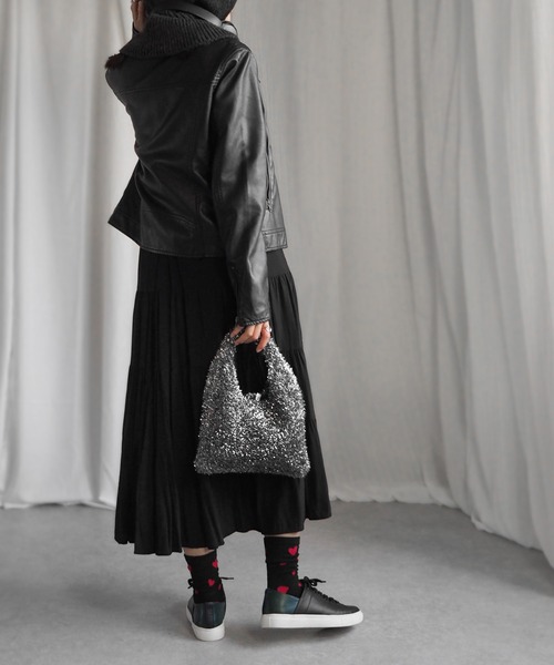 minia（ミニア）の「ラメシャギーニットミニバッグ（ハンドバッグ・レディース・ブラック/シルバー/レッド・FREE）」の20枚目の写真