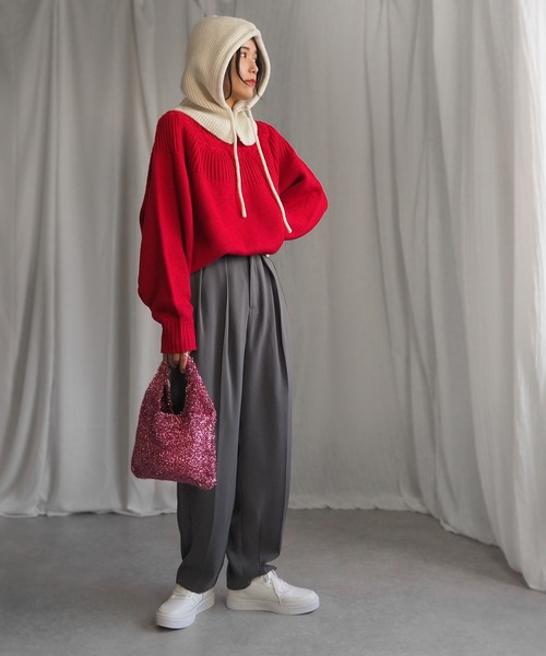 minia（ミニア）の「ラメシャギーニットミニバッグ（ハンドバッグ・レディース・ブラック/シルバー/レッド・FREE）」の15枚目の写真