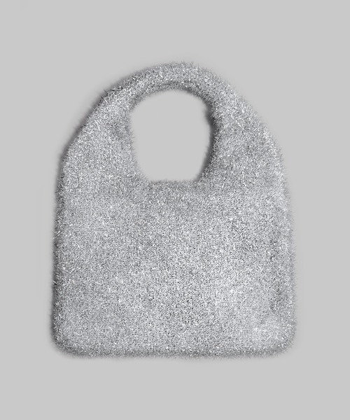 minia（ミニア）の「ラメシャギーニットミニバッグ（ハンドバッグ・レディース・ブラック/シルバー/レッド・FREE）」の13枚目の写真