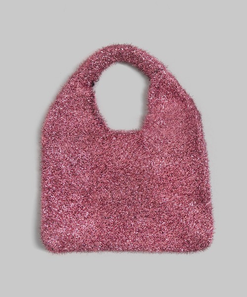 minia（ミニア）の「ラメシャギーニットミニバッグ（ハンドバッグ・レディース・ブラック/シルバー/レッド・FREE）」の10枚目の写真