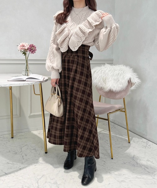 apres jour(アプレジュール)の「フリルデザインニット【ZOZOTOWN限定アイテム】(ニット/セーター・レディース・レッド/ミント/アイボリー/ピンク/ライトベージュ・X-LARGE/フリー)」の18枚目の写真