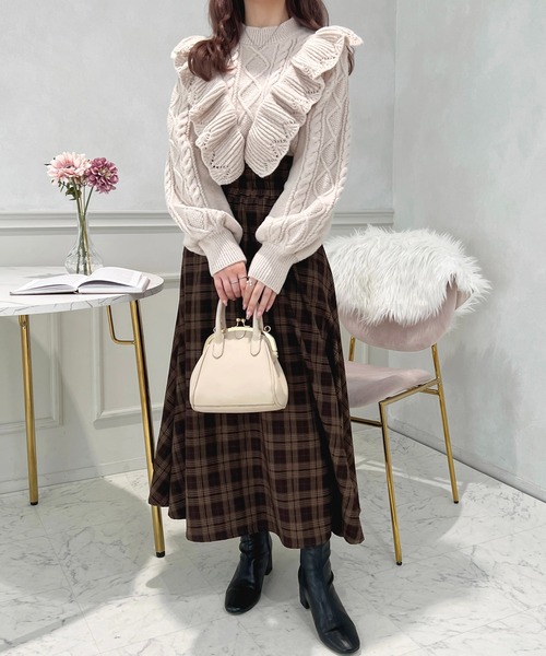 apres jour(アプレジュール)の「フリルデザインニット【ZOZOTOWN限定アイテム】(ニット/セーター・レディース・レッド/ミント/アイボリー/ピンク/ライトベージュ・X-LARGE/フリー)」の20枚目の写真