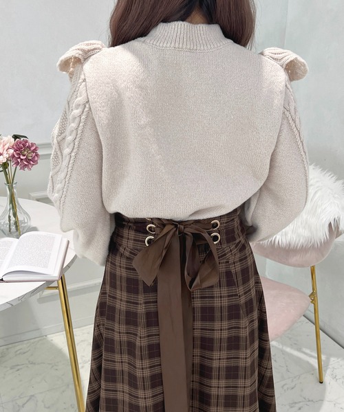 apres jour(アプレジュール)の「フリルデザインニット【ZOZOTOWN限定アイテム】(ニット/セーター・レディース・レッド/ミント/アイボリー/ピンク/ライトベージュ・X-LARGE/フリー)」の17枚目の写真